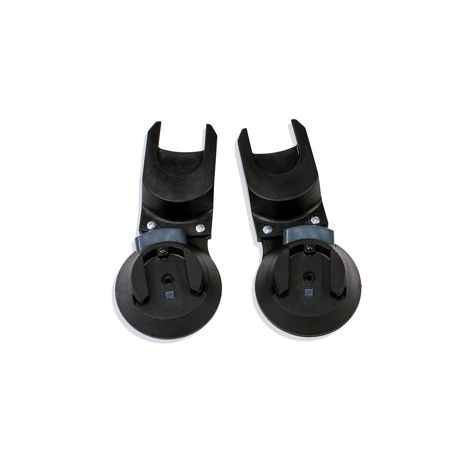 Black stroller adapters for Bumbleride Indie Capsule and Maxi Cosi Mico baby strollers