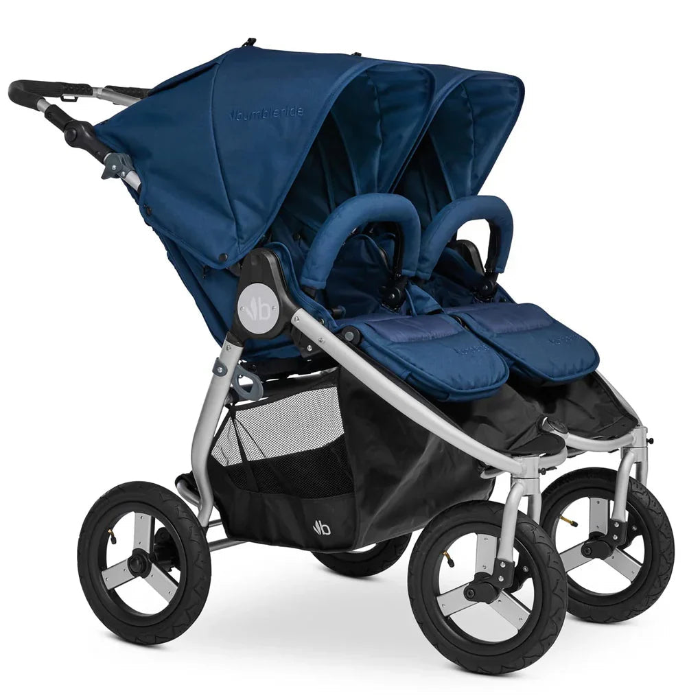 Blue Bumbleride Indie Twin double stroller with bonus $50 gift card for baby strollers
