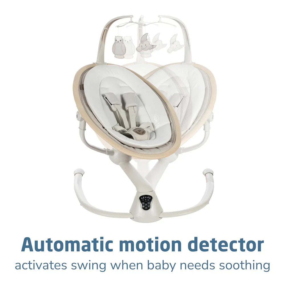 Baby swing with motion detector from Maxi Cosi Cassia Swing Odyssey, perfect for baby strollers