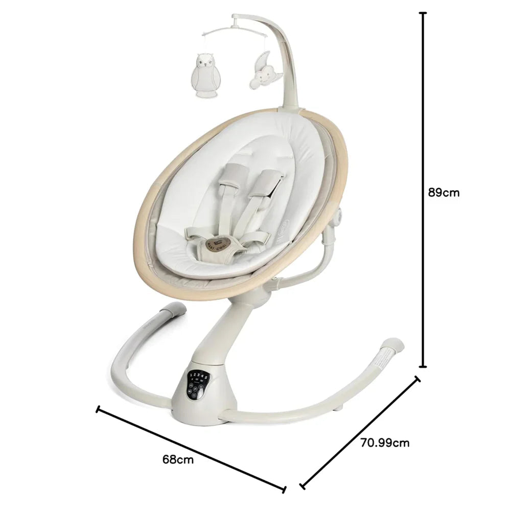 Baby swing with dimensions for Maxi Cosi Cassia Swing Odyssey, perfect with toshi baby romper