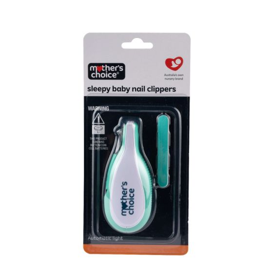 Packaged Mothers Choice Sleepy Baby Clippers with emery board for sleepy baby nails