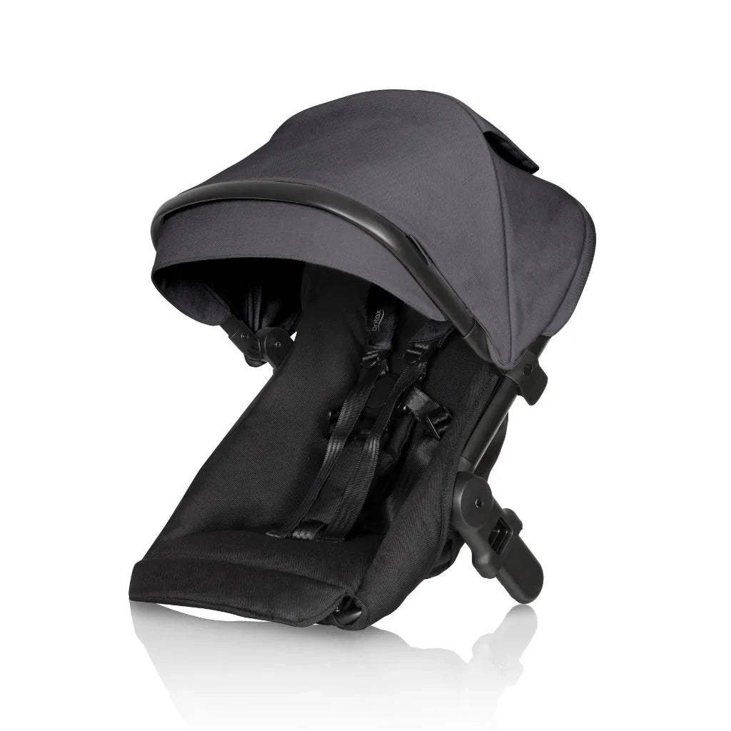 Gray stroller seat with canopy for Britax One2 Second Seat, perfect for baby romper eva