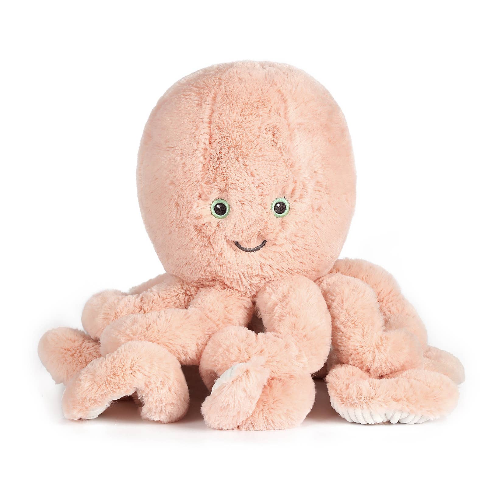 Pink plush octopus toy perfect for baby strollers and cuddles from OB Australia
