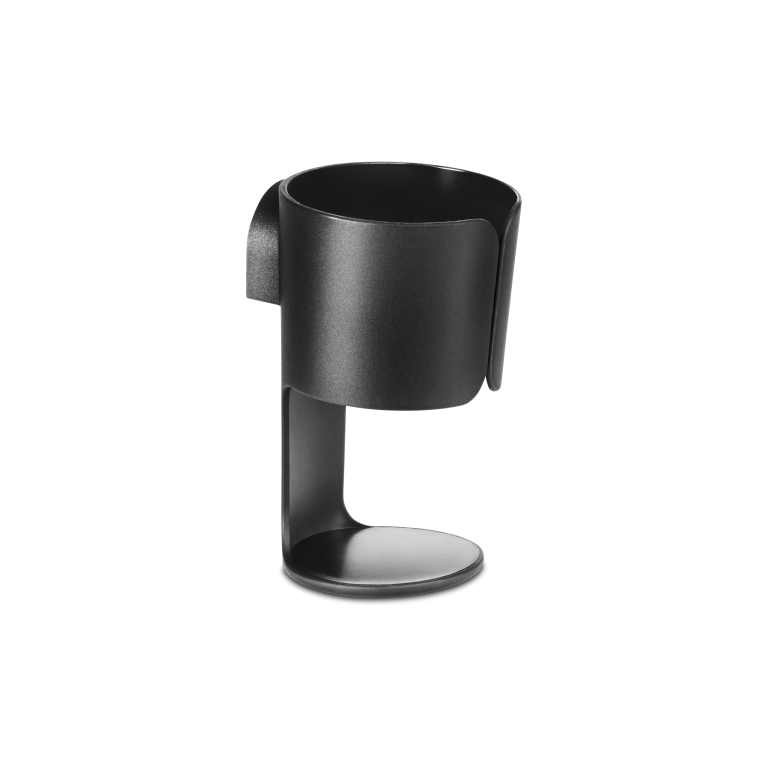 Black metal cup holder for Cybex prams by Toshi Baby, perfect for Bare Mum postpartum use
