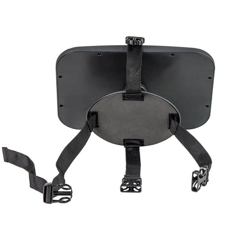 Black car seat mirror with adjustable straps for Maxi Cosi Deluxe and Toshi Baby Car Seat
