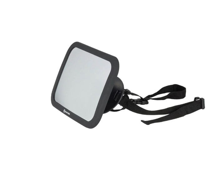 Black-framed Maxi Cosi Deluxe Baby Car Seat Mirror with adjustable straps for baby strollers