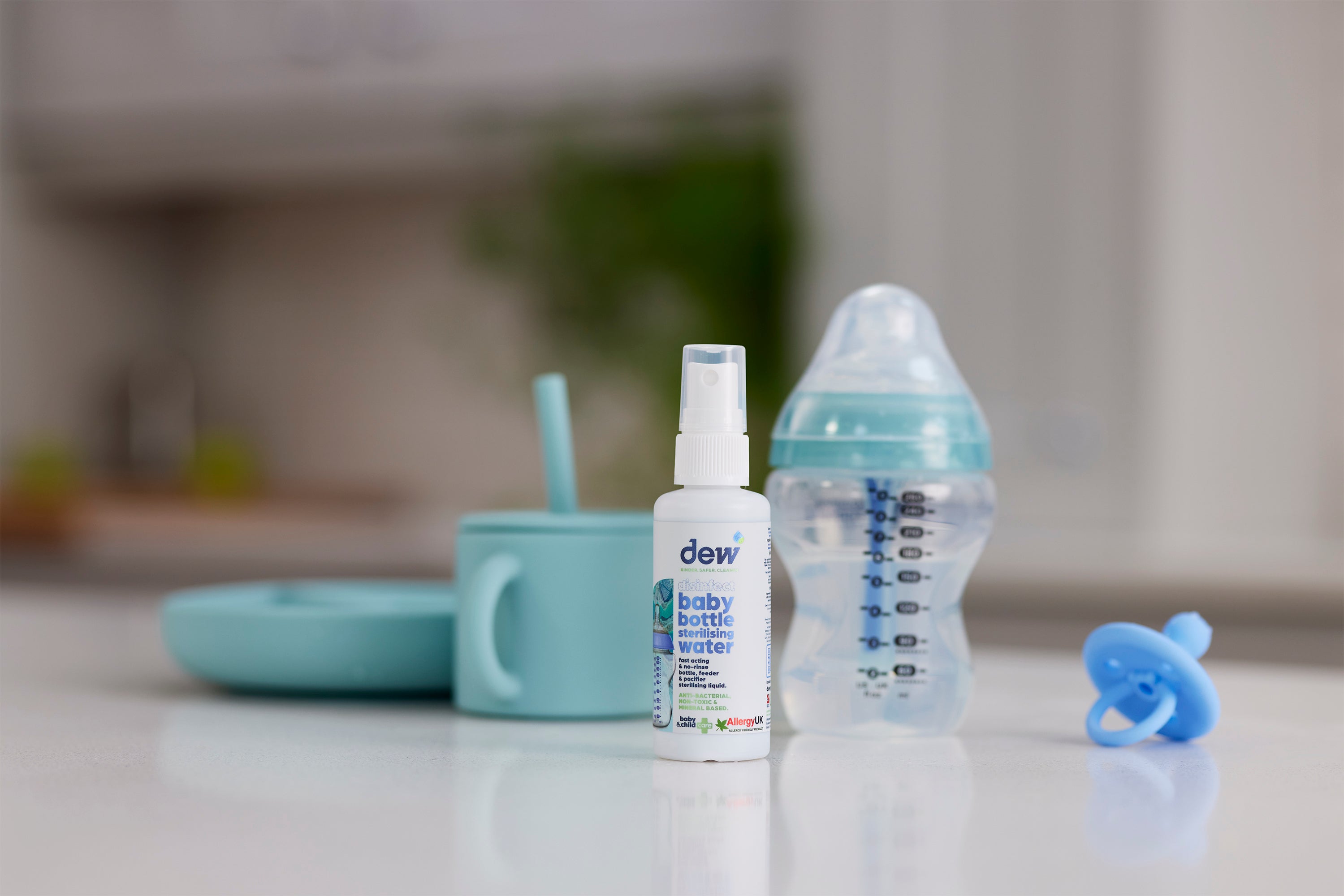 Dew Baby Bottle Sterilising Water 65ml spray for cleaning baby bottles and strollers