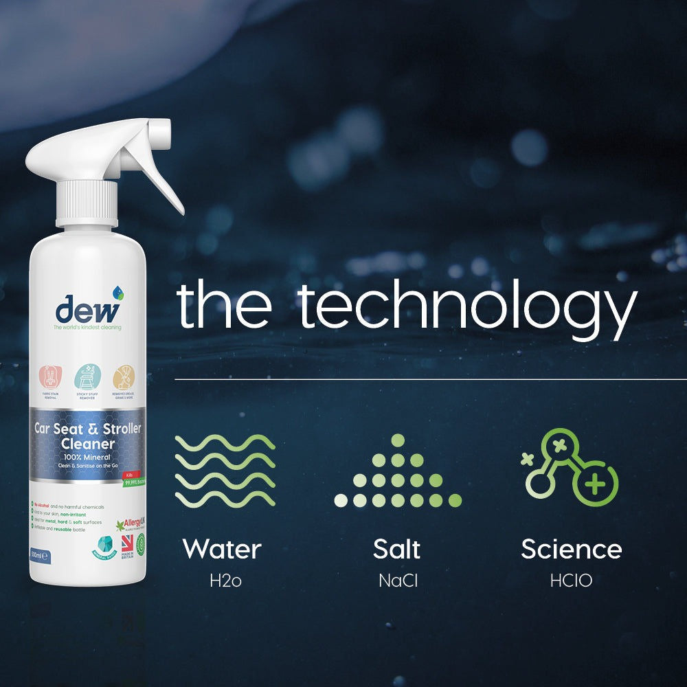 Dew Car Seat & Stroller Cleaner 500ml with electrolyzed water cleaner for Toshi Baby