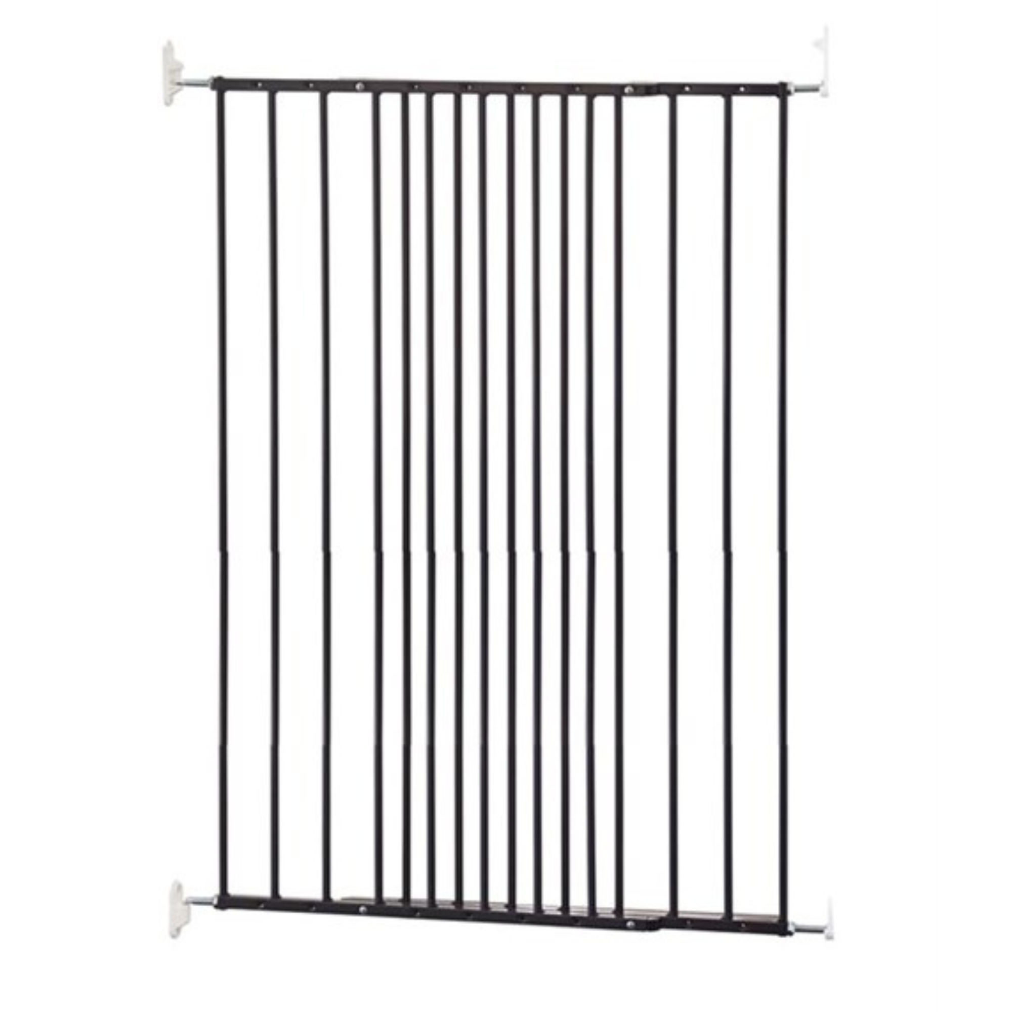 Black metal safety gate for pets from DogSpace CHARLIE extra tall extending gate