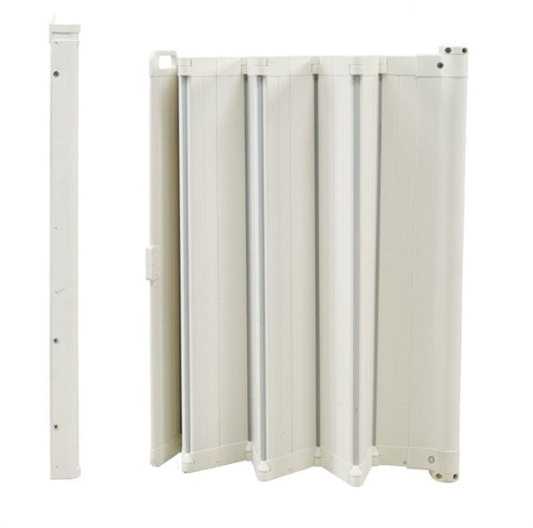 Accordion-style safety gate from DogSpace Marley retractable guard for baby strollers
