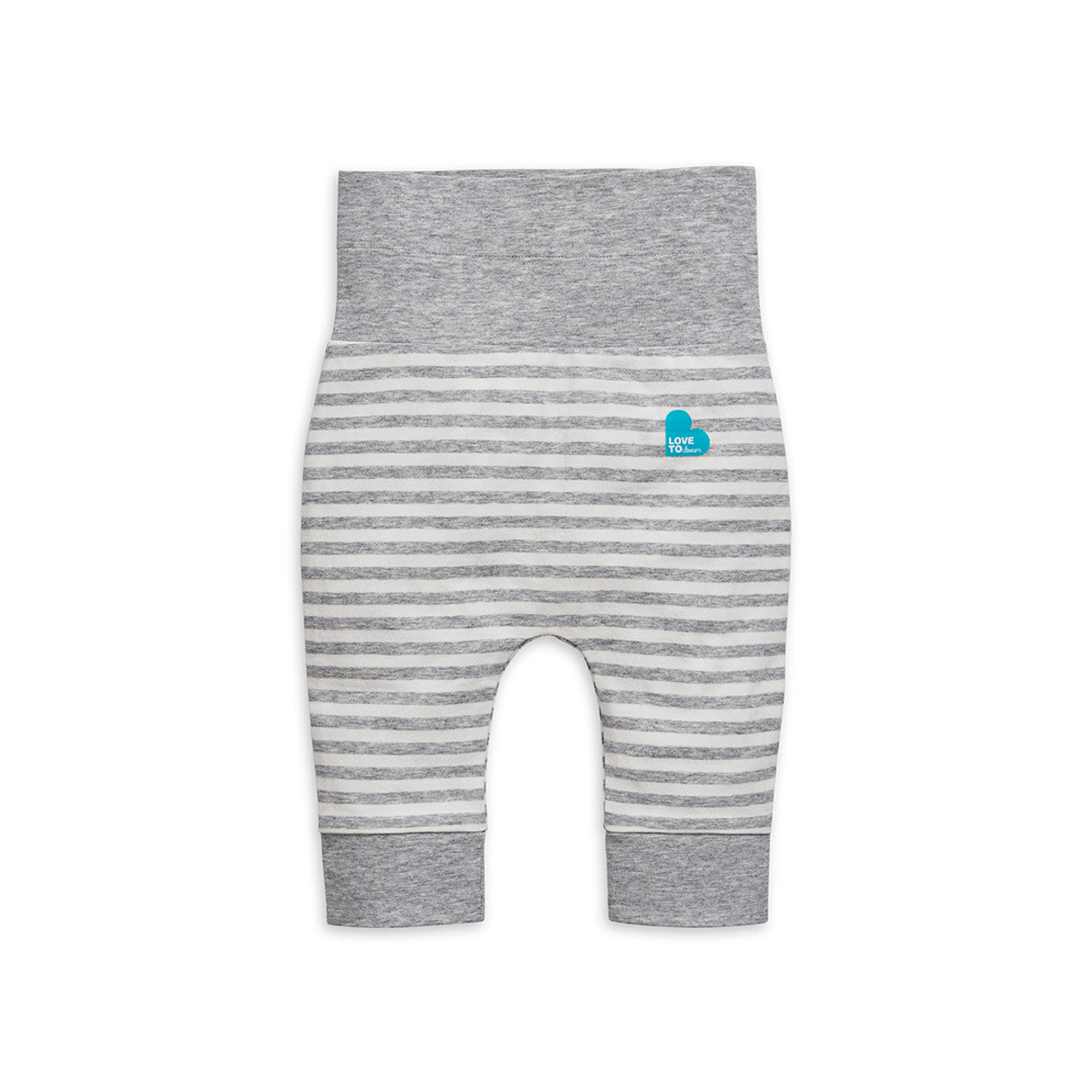 Gray and white striped baby leggings from Love To Dream with signature original swaddle style