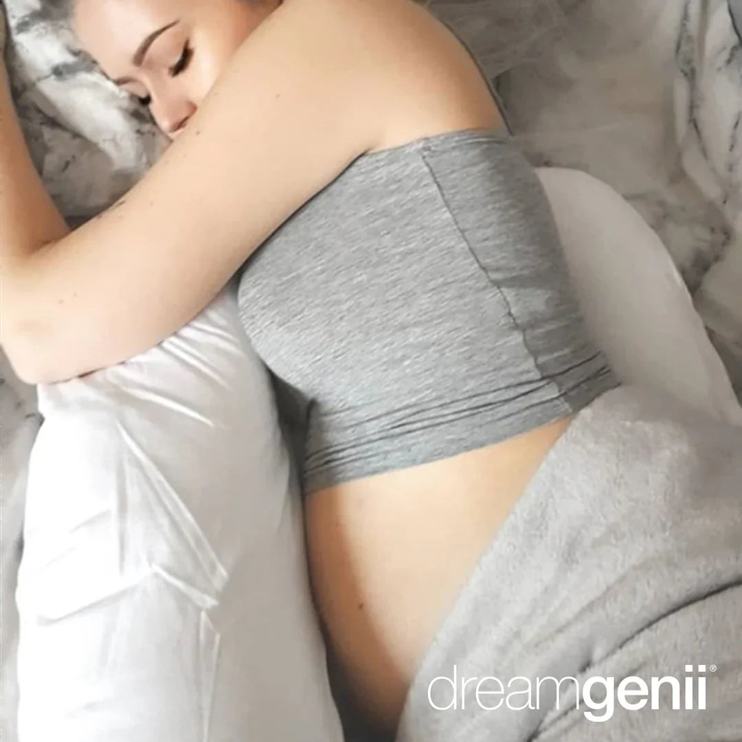 Pregnancy support pillow from Dreamgenii for comfy sleeping during pregnancy