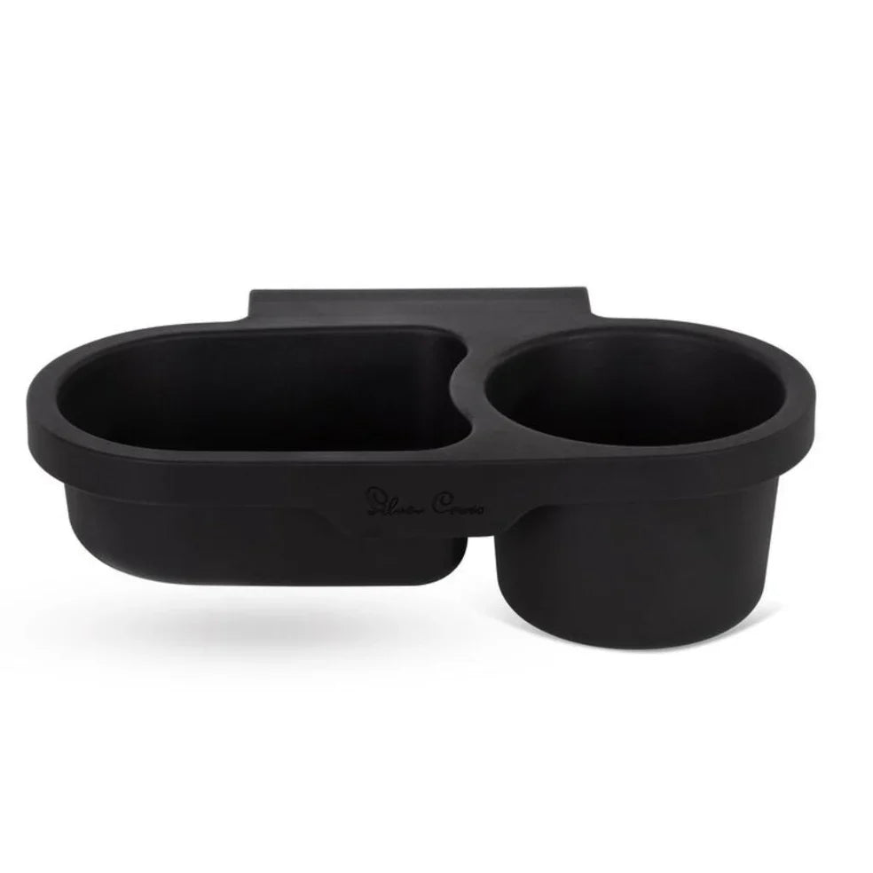 Black stroller cup and accessory holder for Silver Cross Snack Tray to encourage independent eating
