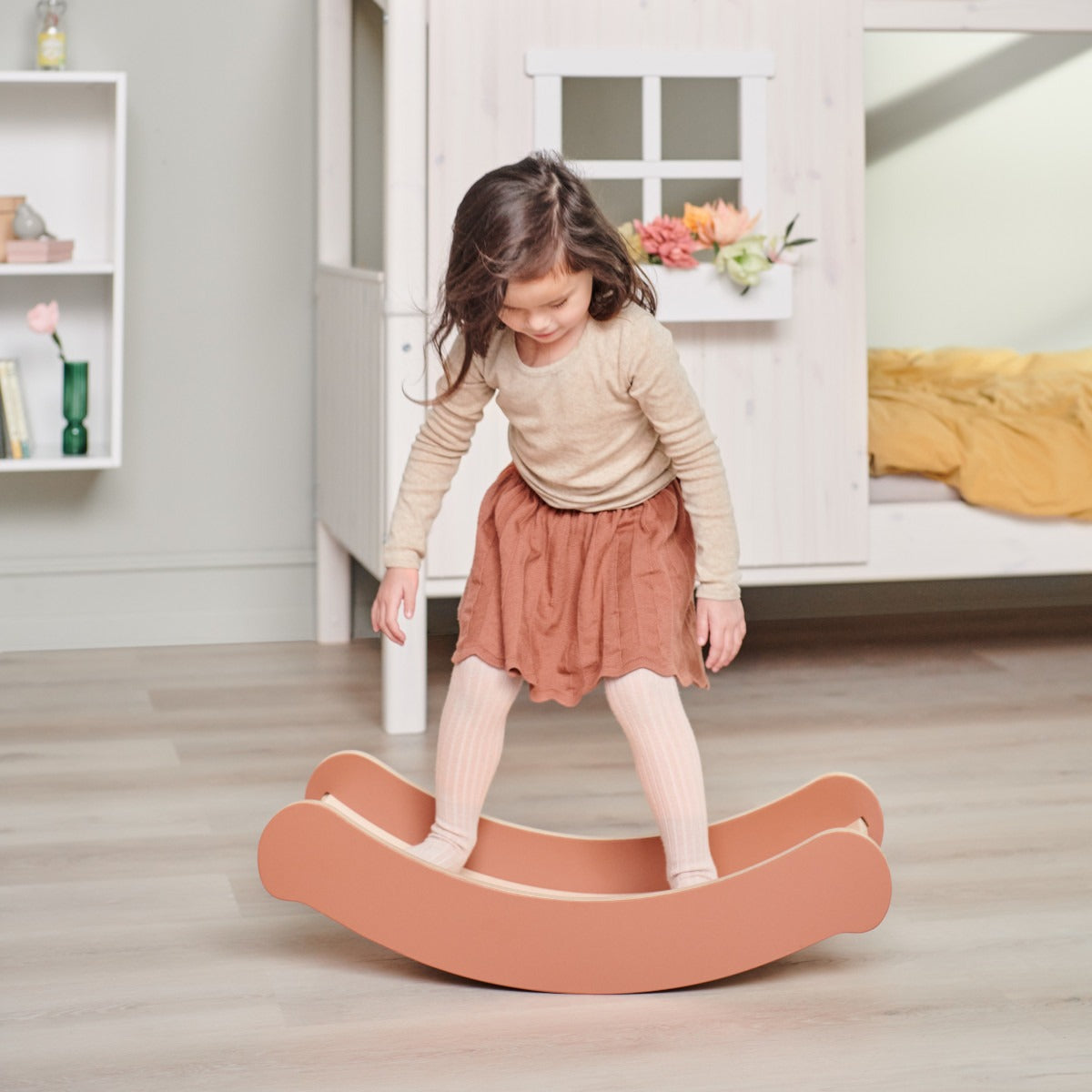 Child’s wooden rocker board from Flexa Balance Board for kids Play and fun