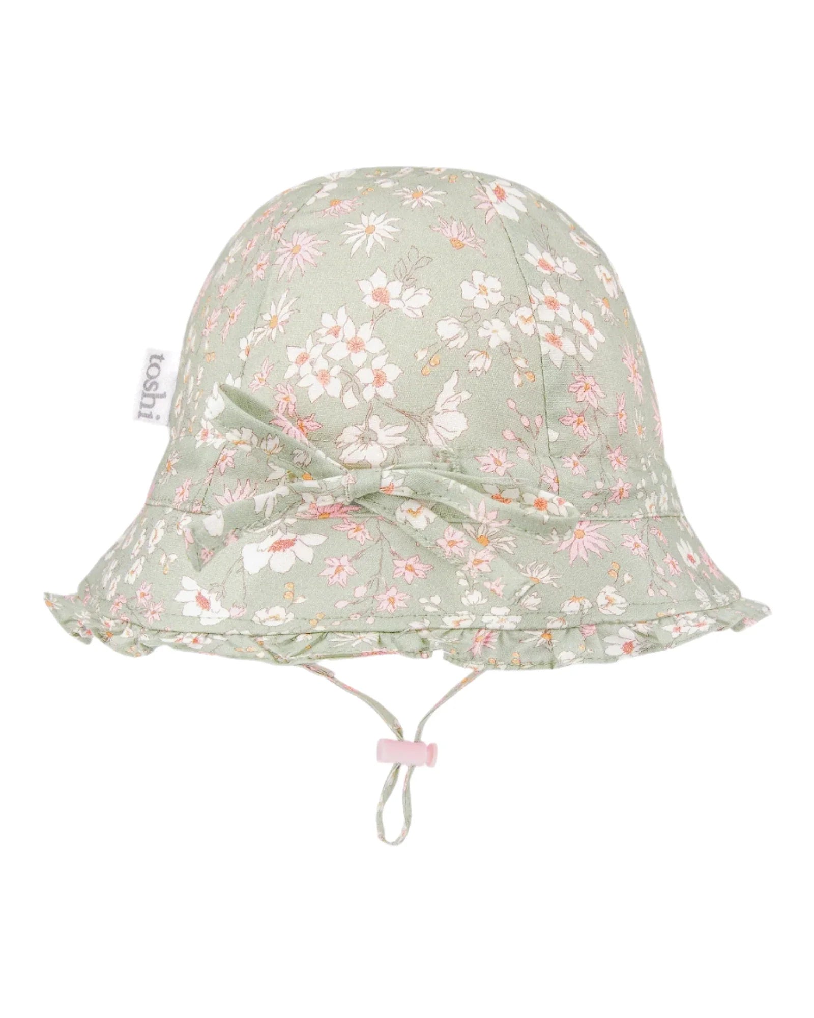 Floral patterned baby sun hat Toshi Bell Hat Eva perfect for baby strollers outdoor fun