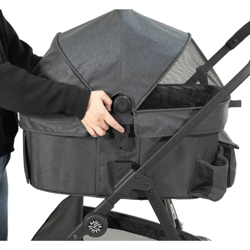 Gray Furmates Hauler Pet Stroller perfect for Toshi Baby and baby strollers lovers