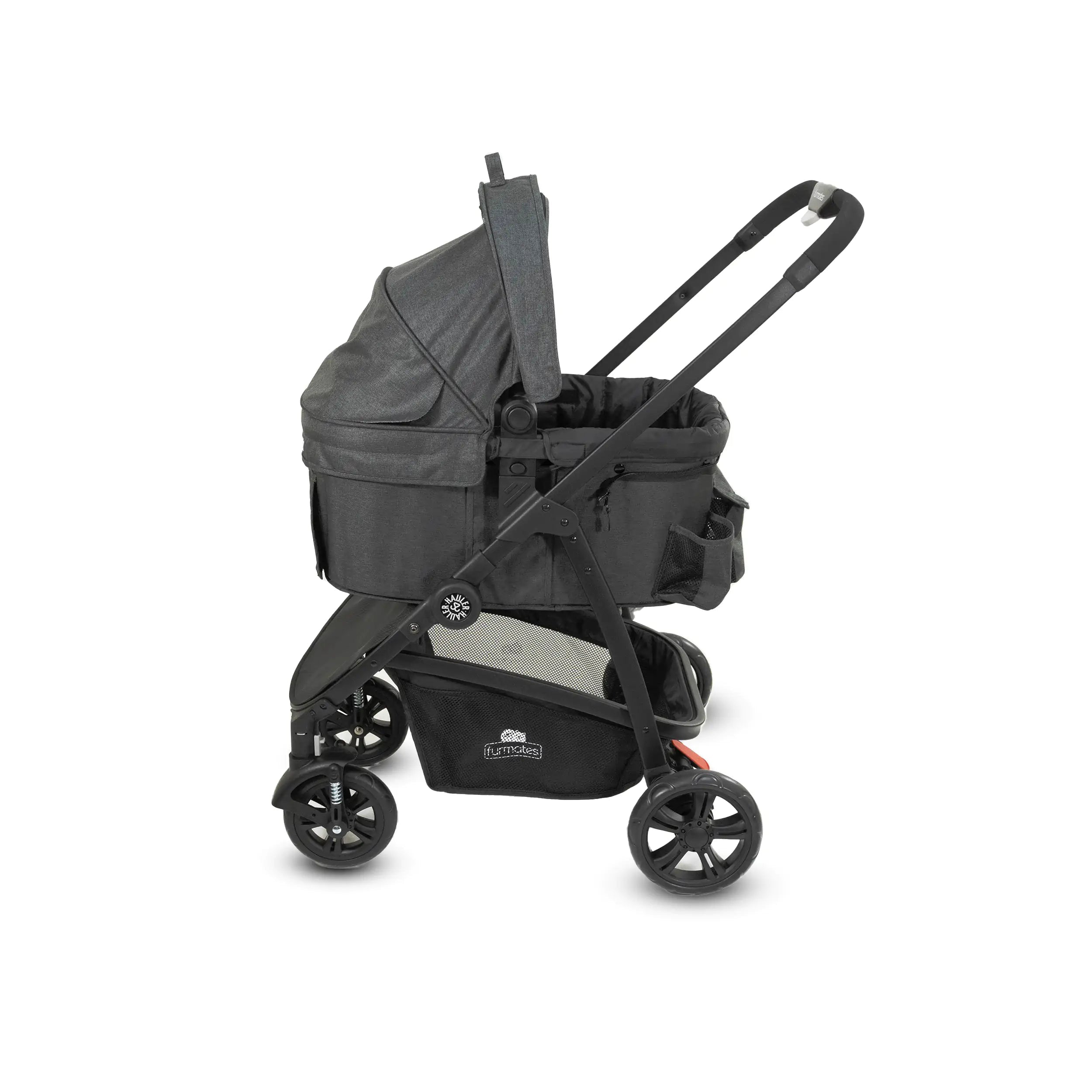 Gray Furmates Hauler Pet Stroller perfect for Toshi Baby and other baby strollers