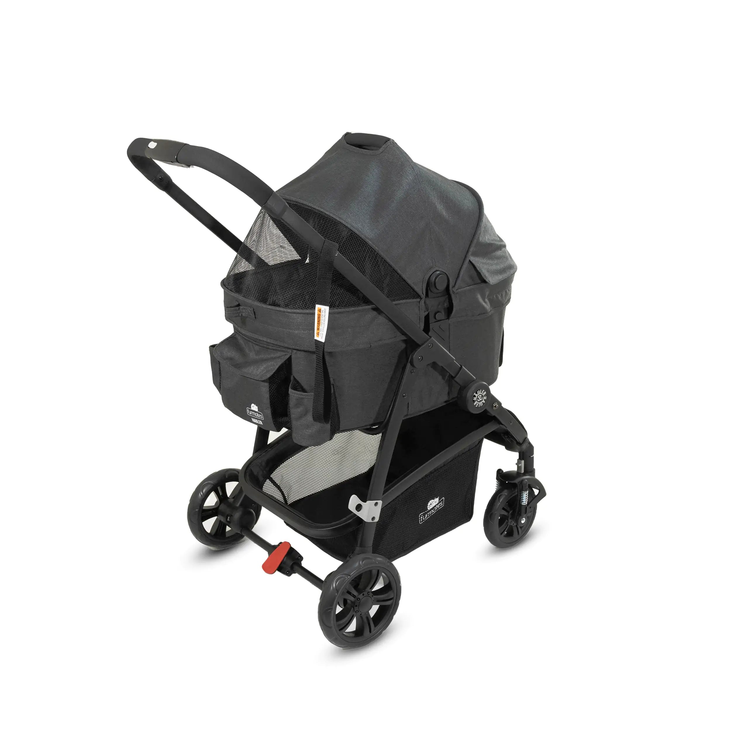 Black Furmates Hauler Pet Stroller perfect for Toshi Baby and baby strollers