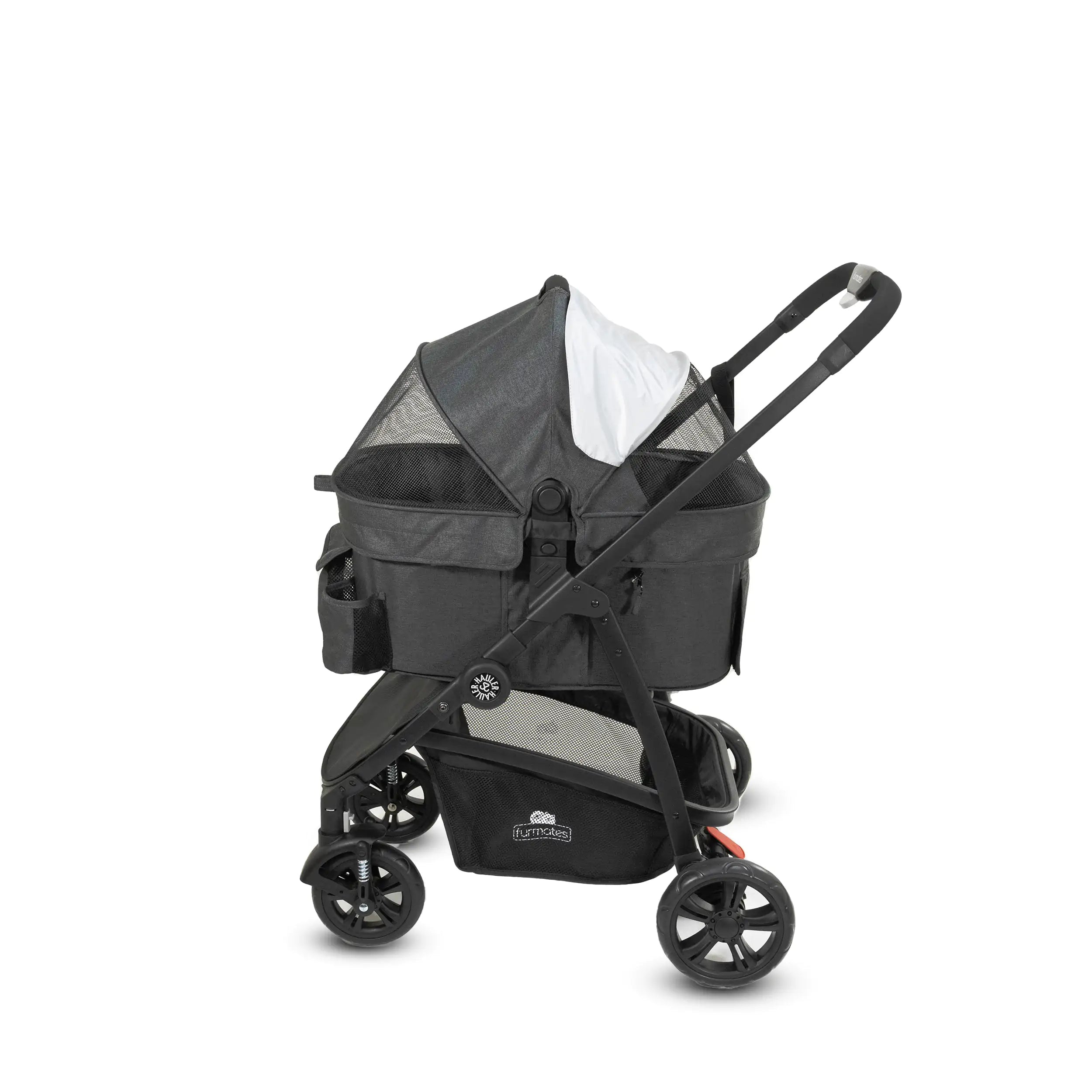 Black Furmates Hauler Pet Stroller perfect for Toshi Baby and baby strollers