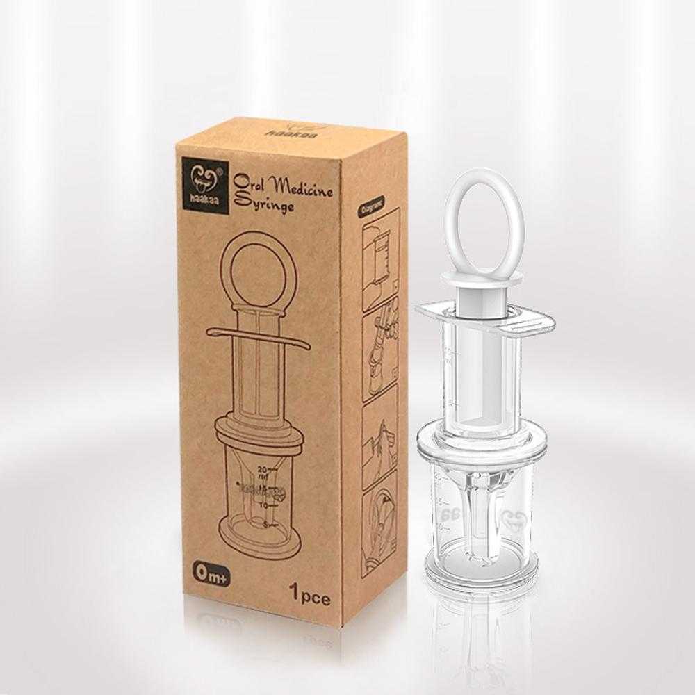 Haakaa Oral Syringe with packaging for safe baby oral medication use