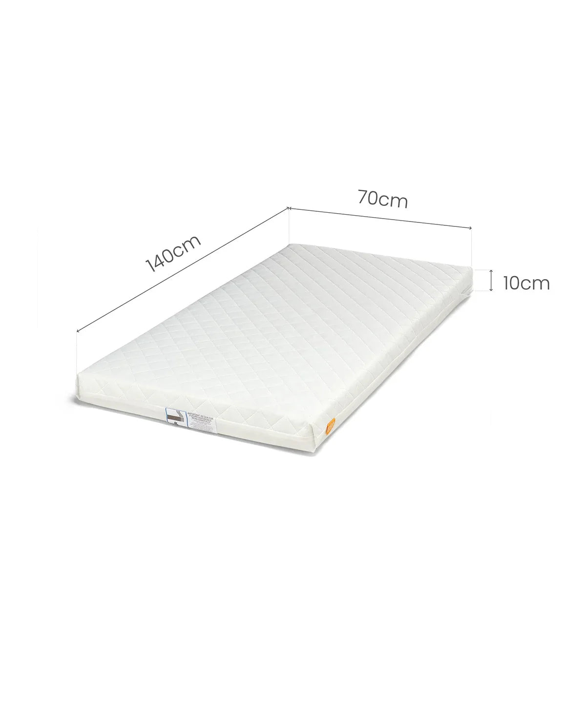 White rectangular cotbed mattress for Mamas&Papas Harwell Baby Strollers toddler bed