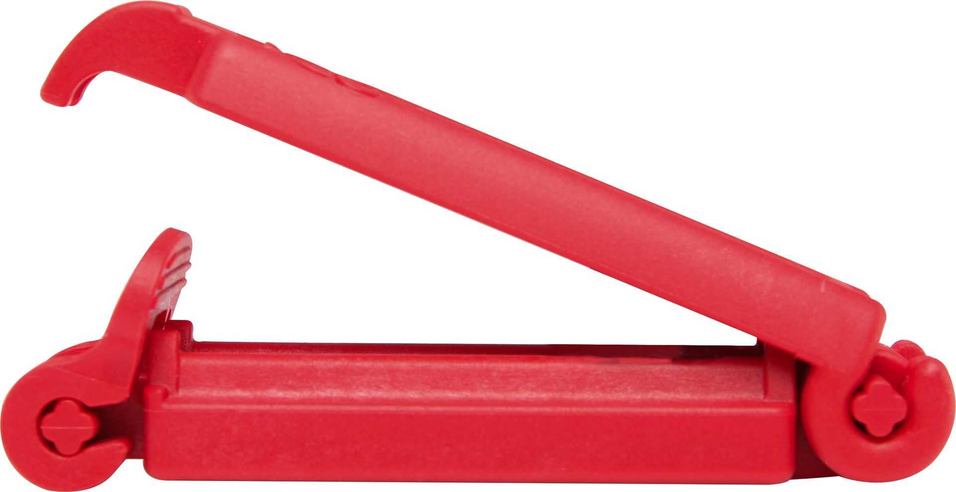 Red plastic bag clip for Infasecure SafeGrip Belt Clamp, perfect with Toshi Baby Romper and baby strollers