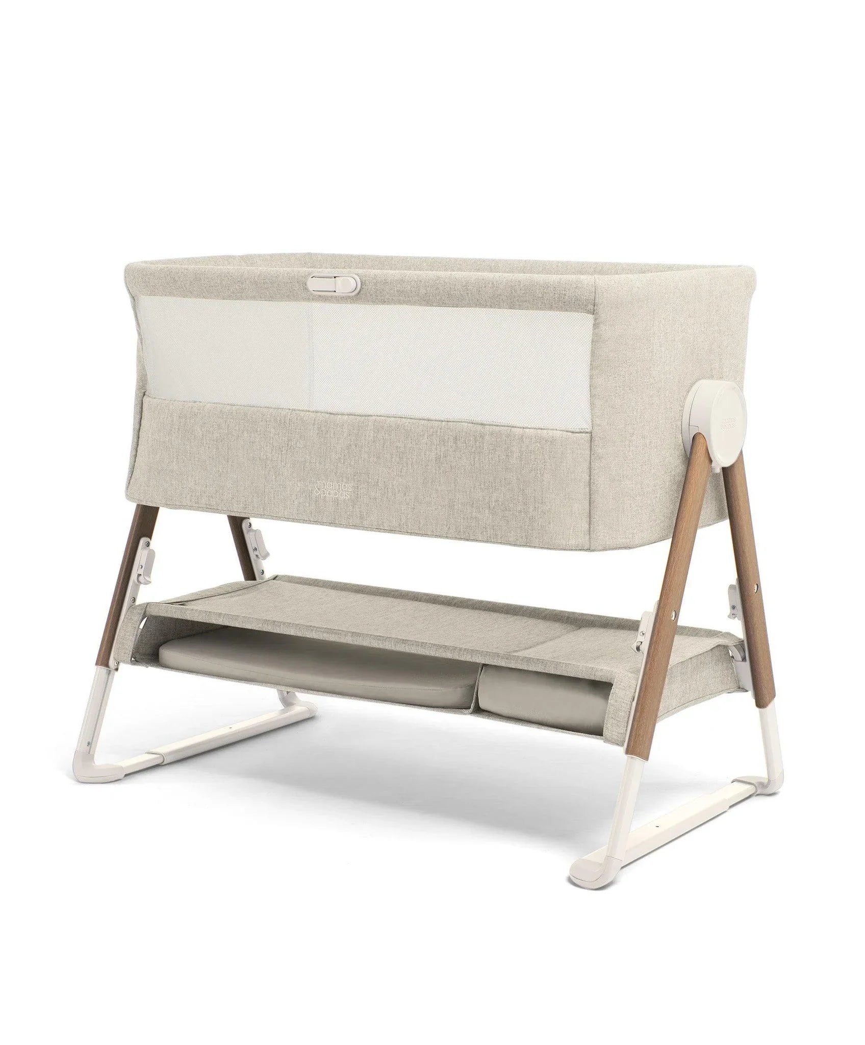 Mamas Papas Lua Bedside Crib Beige - Main Image