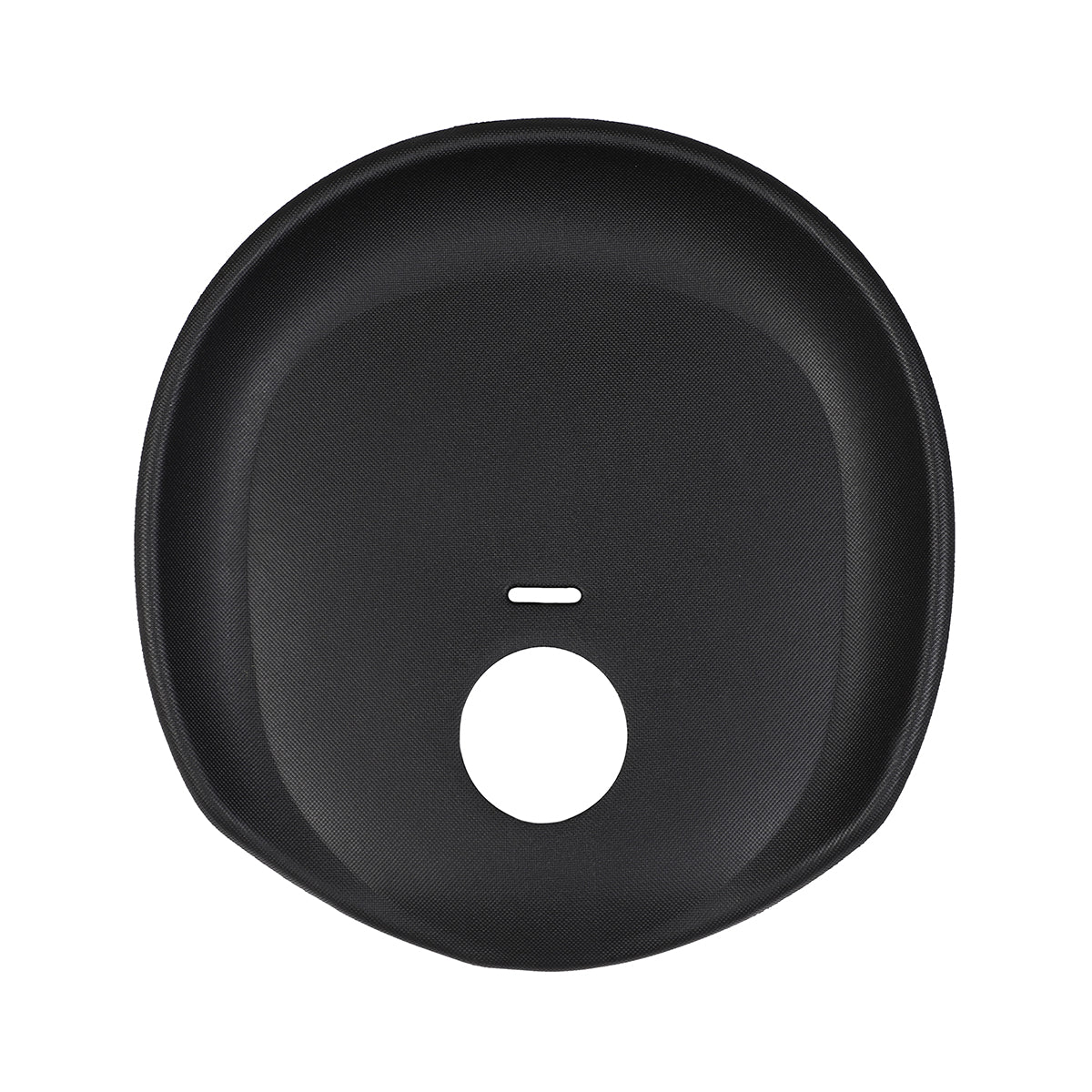 Black circular speaker cover on Poppy Seat Liner for Toshi Baby Romper in baby strollers