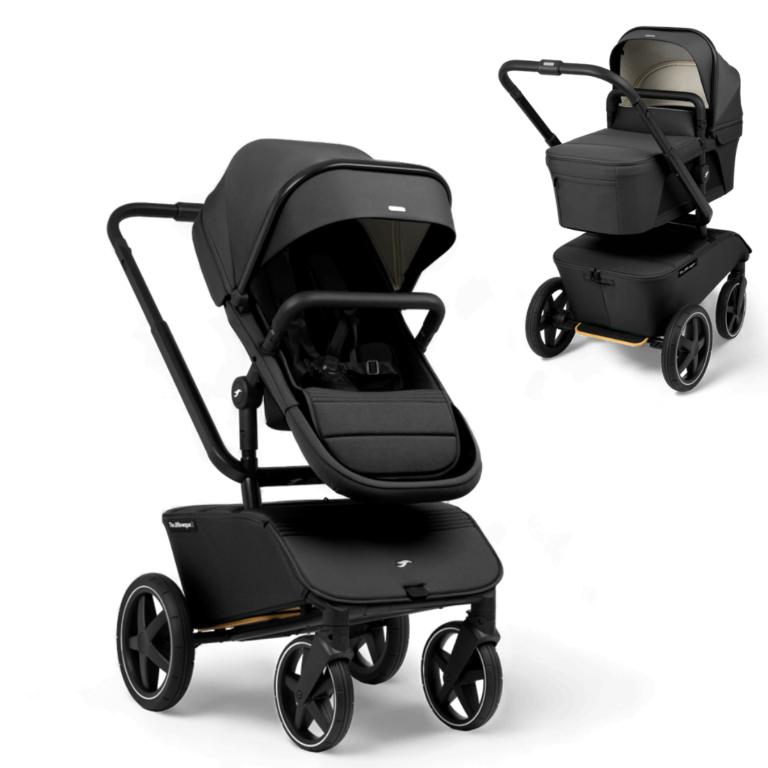 Black Jiffle Wagon stroller cart from the Jiffle Wagon 6 in 1 Wagon collection