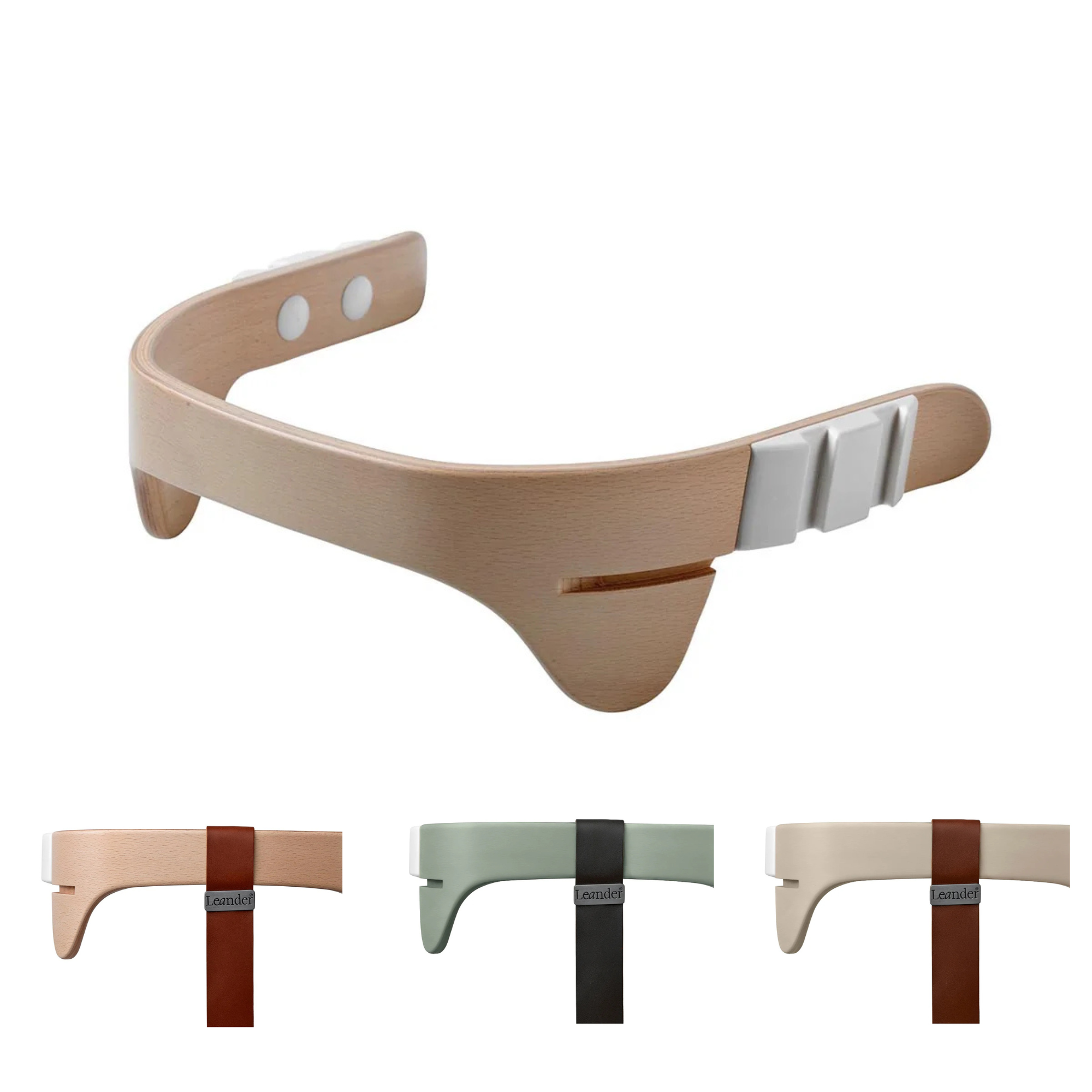 Leander Chair Safety Bar for secure seating, perfect with Toshi Baby Romper for Bare Mum postpartum safety