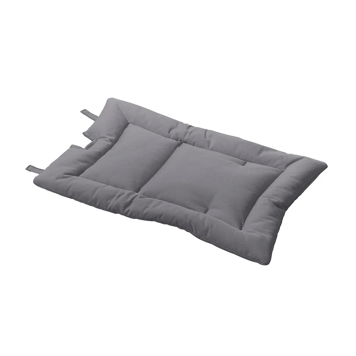 Gray padded cushion with ties for Toshi Baby Leander Classic High organic cushion