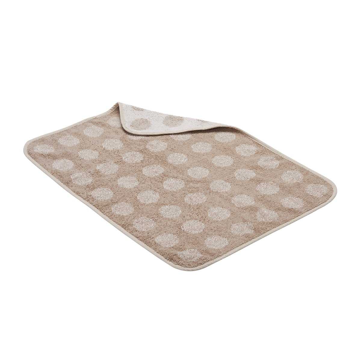 Beige patterned changing mat made of organic cotton terry for Toshi Baby Leander Organic Matty
