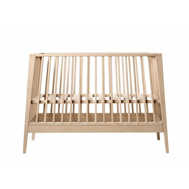 Wooden baby crib in Toshi Baby Linea Cot Natural 120cm, perfect for your nursery
