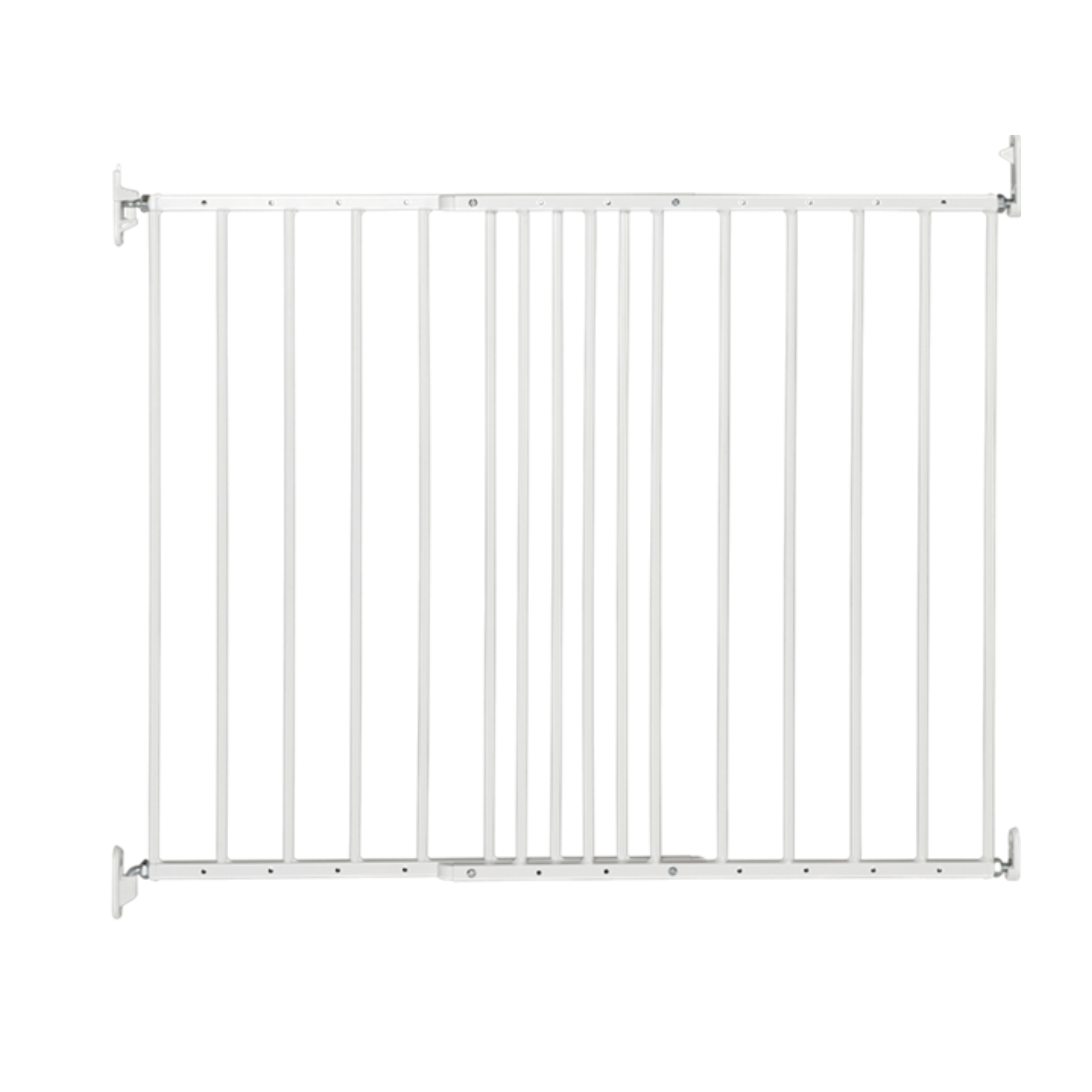 White metal safety gate from Dogspace Lucky extending pet gate product for extra security