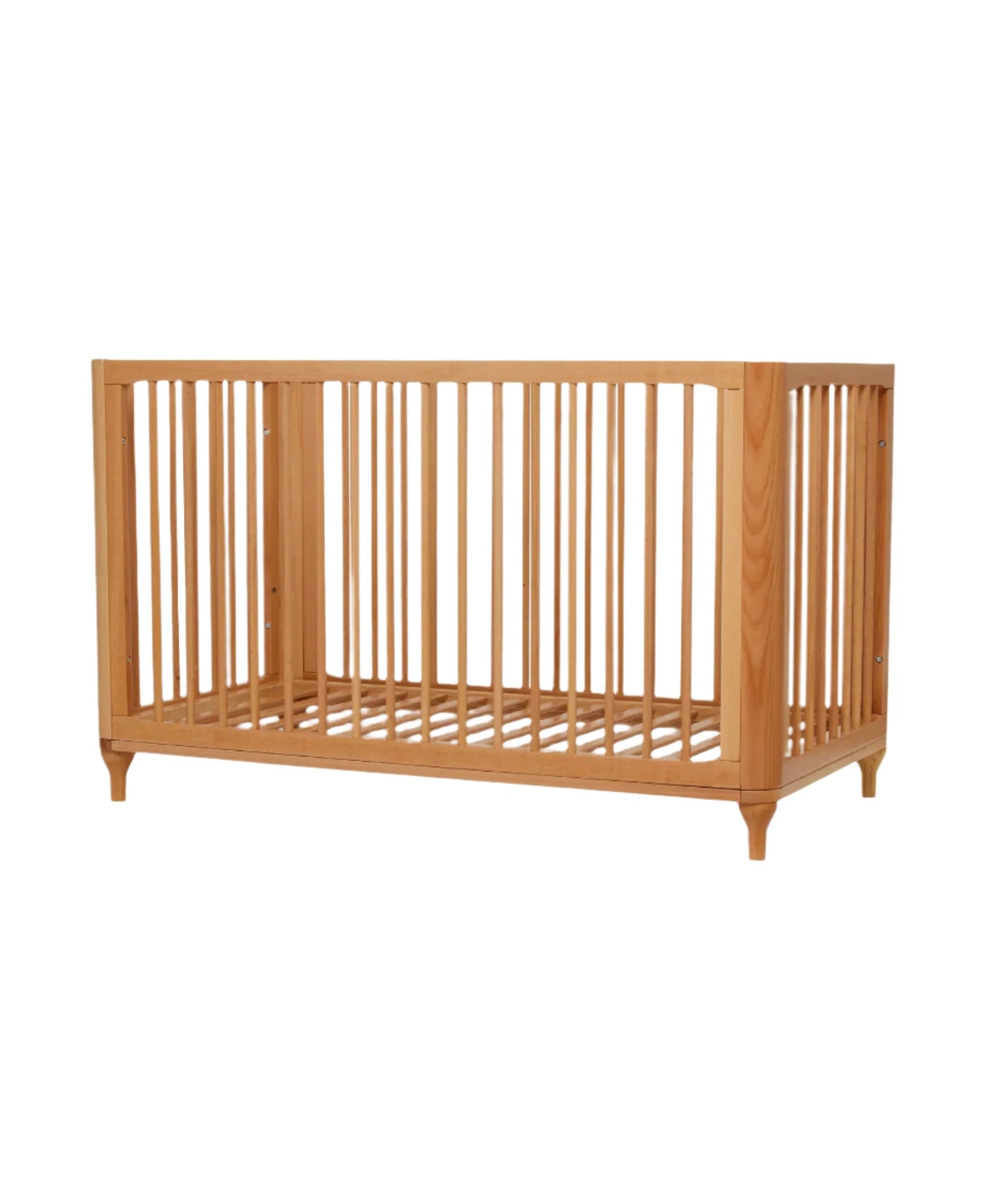 Wooden baby crib from Lyra Convertible Cot with Toshi Baby Romper and baby strollers