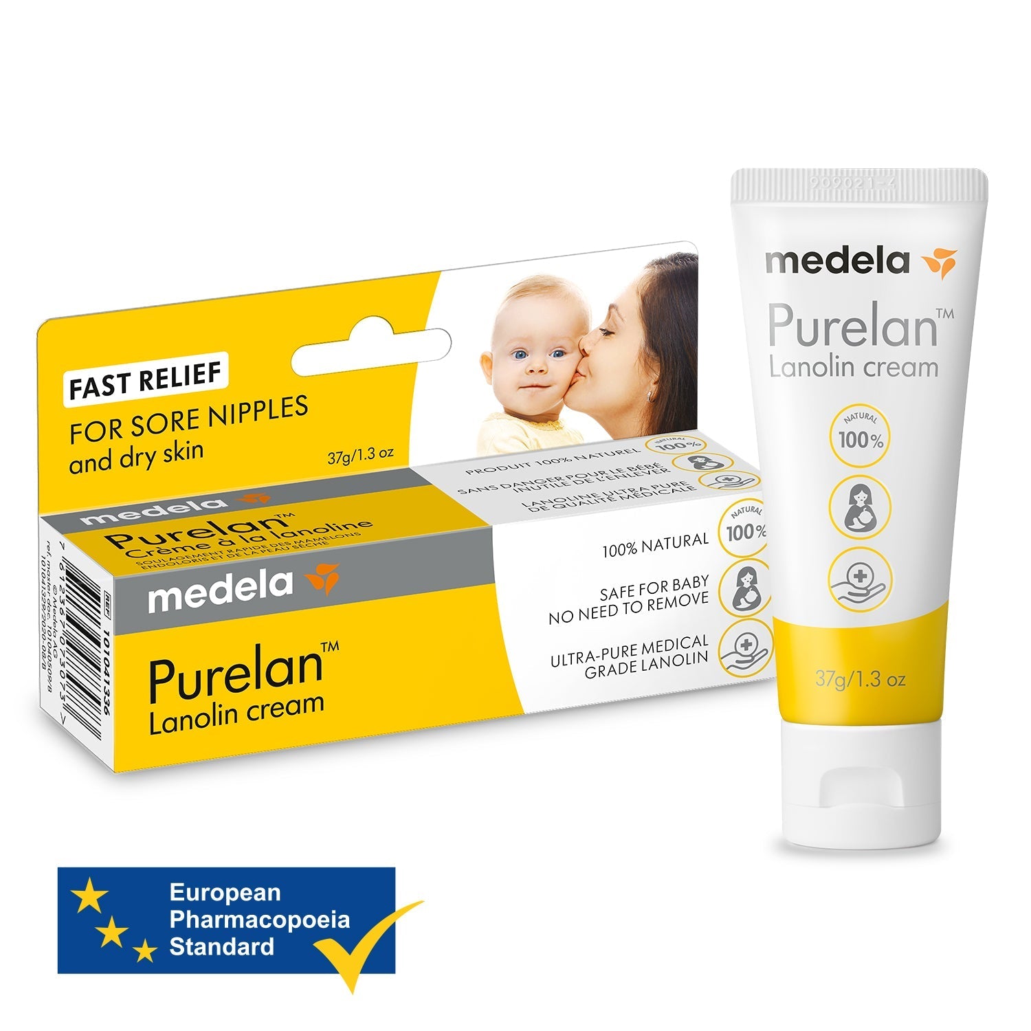 Medela Purelan Lanolin Cream 37g for sore nipples, ideal for Toshi Baby soothing needs