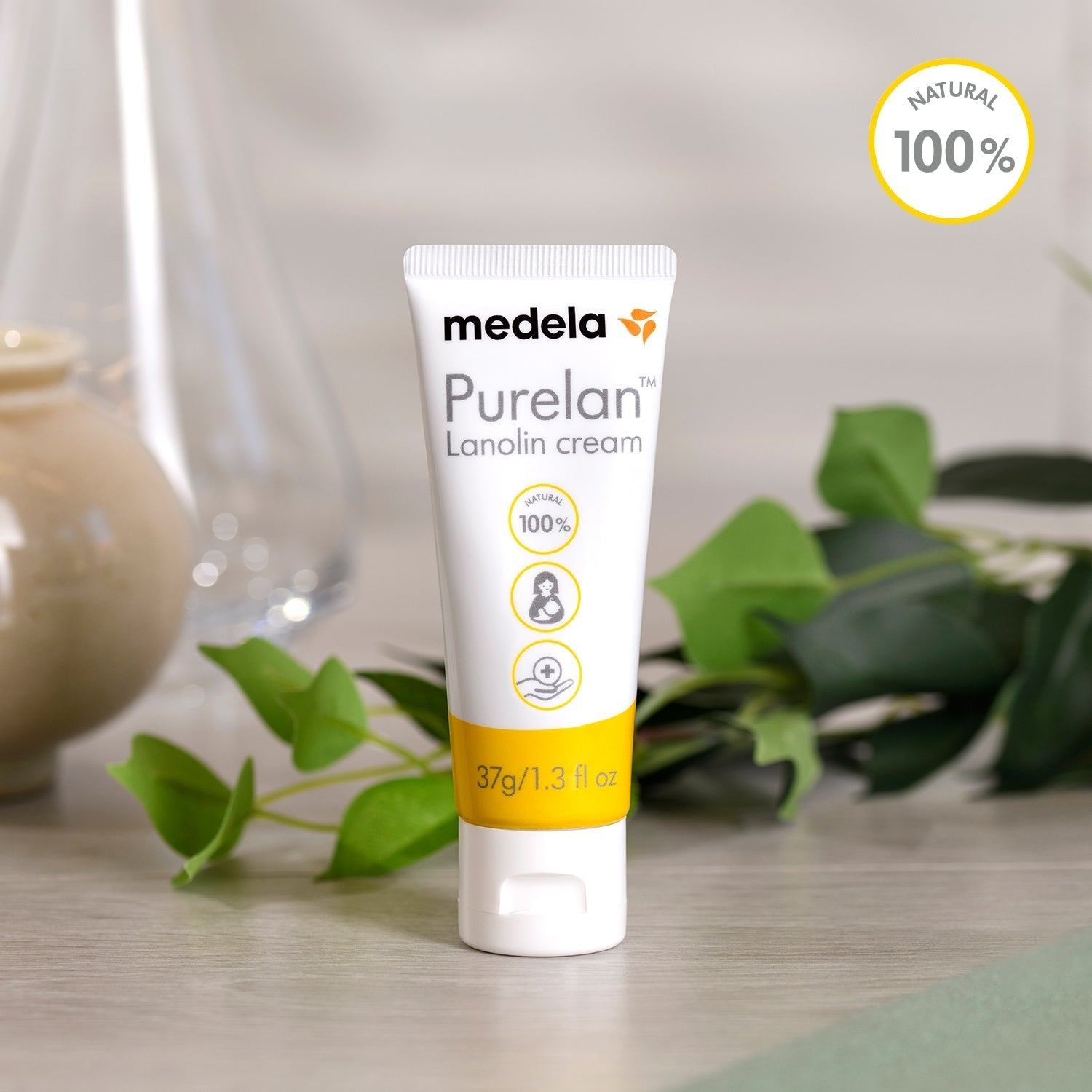 Medela Purelan lanolin cream tube for baby skincare and soothing chafing relief