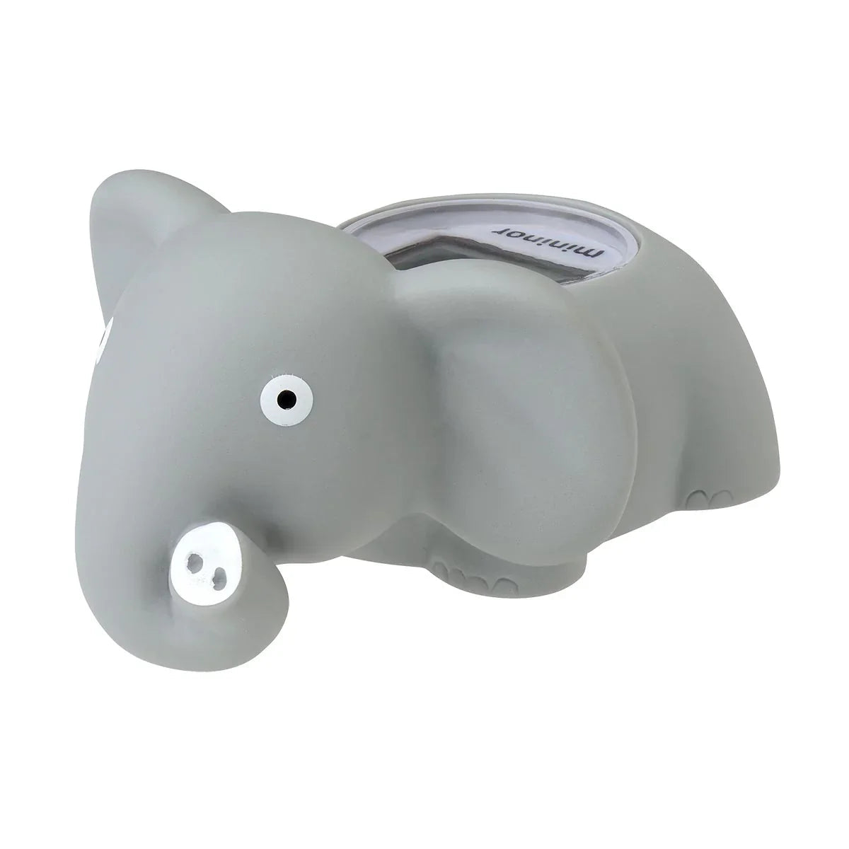 Gray elephant-shaped thermometer from Mininor Bath Thermometer, perfect for Toshi baby romper
