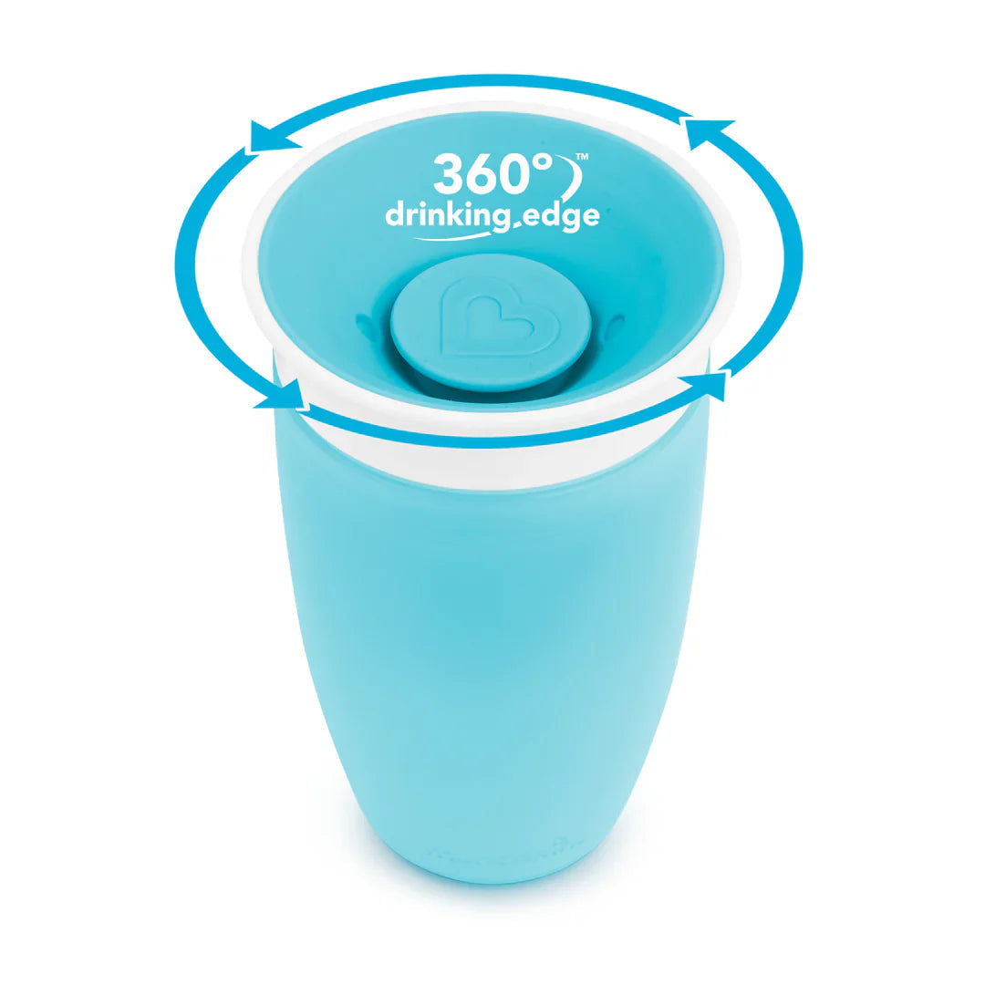Blue Munchkin Miracle® 360° Cup with 360-degree drinking edge for easy sipping