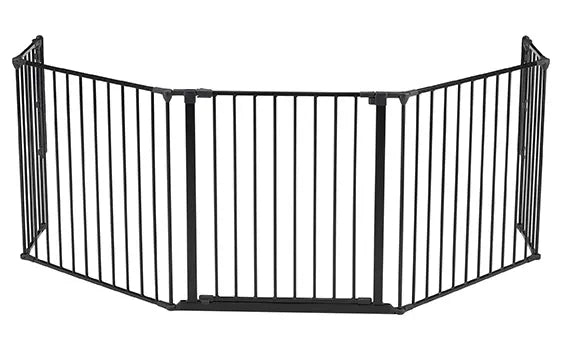 Black metal safety gate from BabyDan Flex Configure for modular baby safety and fense panels