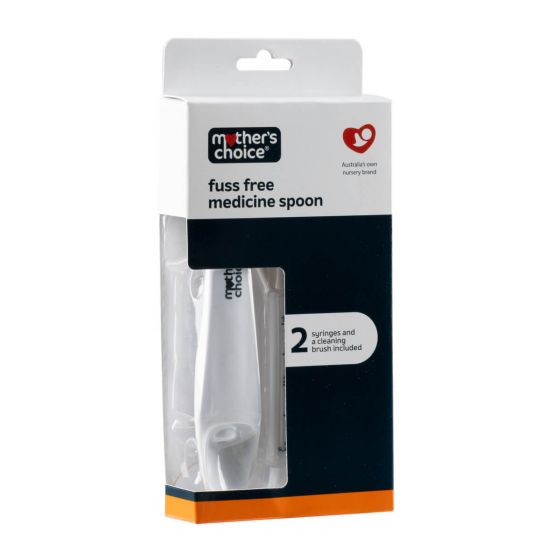 Mother’s Choice Fuss Free Medicine Spoon in packaging for easy medicine dosing for Toshi Baby