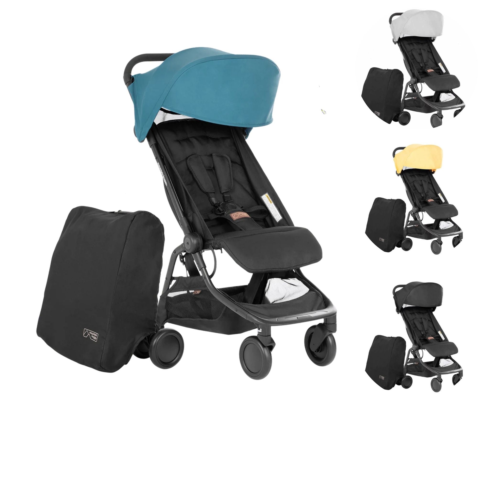 Mountain Buggy nano™ V3 Travel Stroller with travel bag, just awarded Red Dot Award