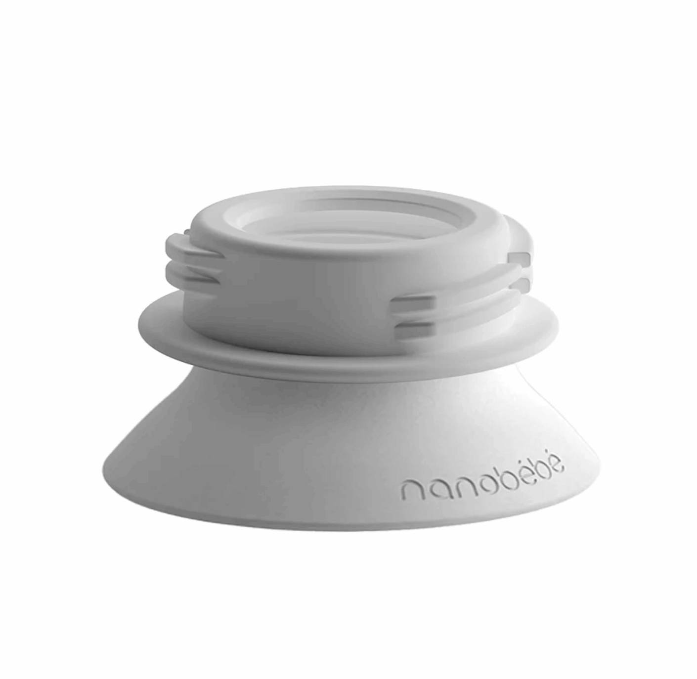 White bottle adapter for Nanobebe Breast Pump Adaptor Set with Toshi Baby compatiblity