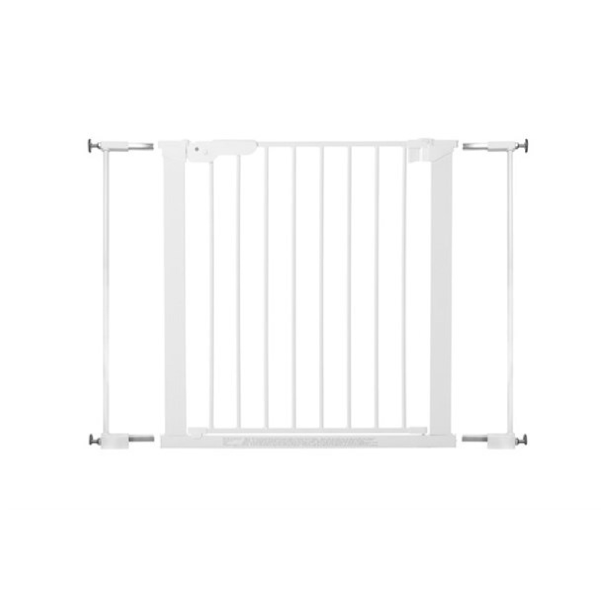 White metal baby gate from Dog Space Lassie for Toshi Baby Romper and Odyssey Wagon Wheels fans