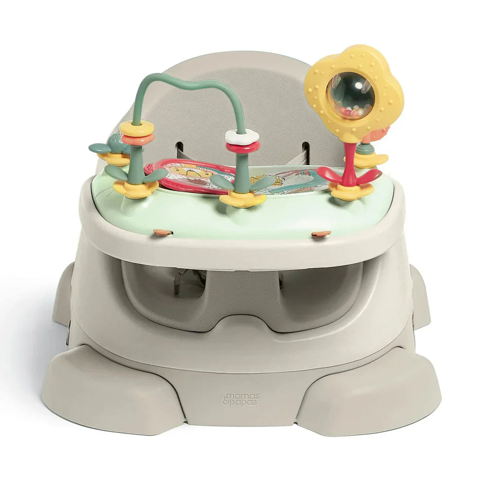 Gray baby activity seat from Mamas & Papas Bug 3-in-1 floor and versatile booster seat