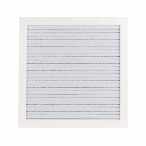 White-framed gray felt Pearhead Letter Board perfect for Toshi Baby and baby strollers