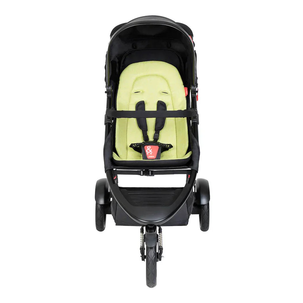 Black and green Phil&Teds baby stroller in limited stock, ideal baby strollers alternative