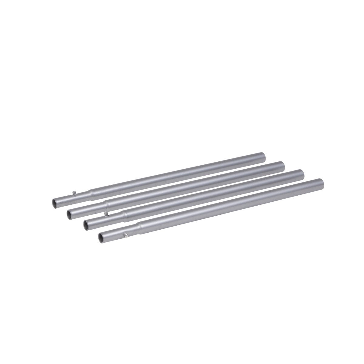 Four silver metal poles for Phil&Teds Poppy table top legs, perfect for baby strollers