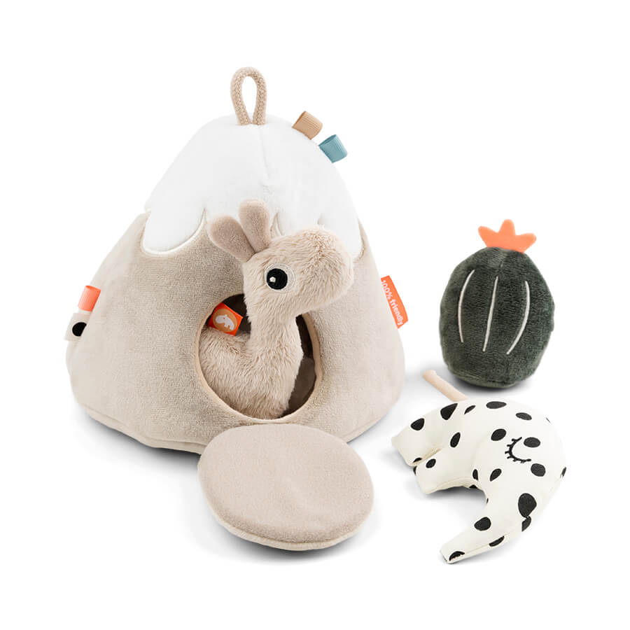 Plush toy set with mountain llama cactus moon for kids, perfect with Toshi Baby Romper