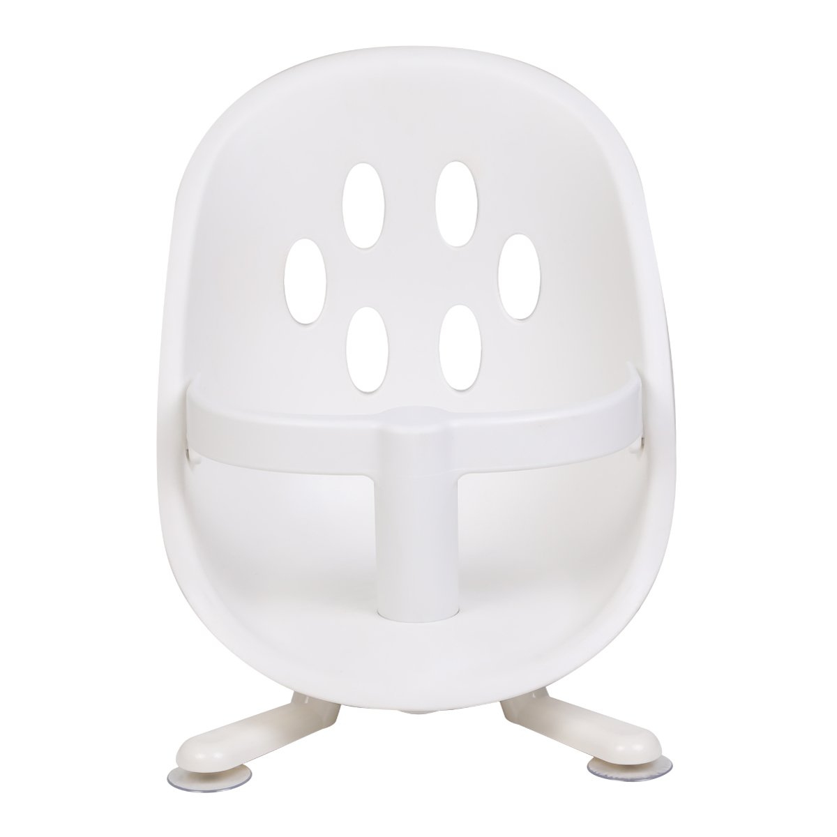 White plastic baby bath seat from Phil&Teds Poppy Bath Seat for Toshi Baby Romper